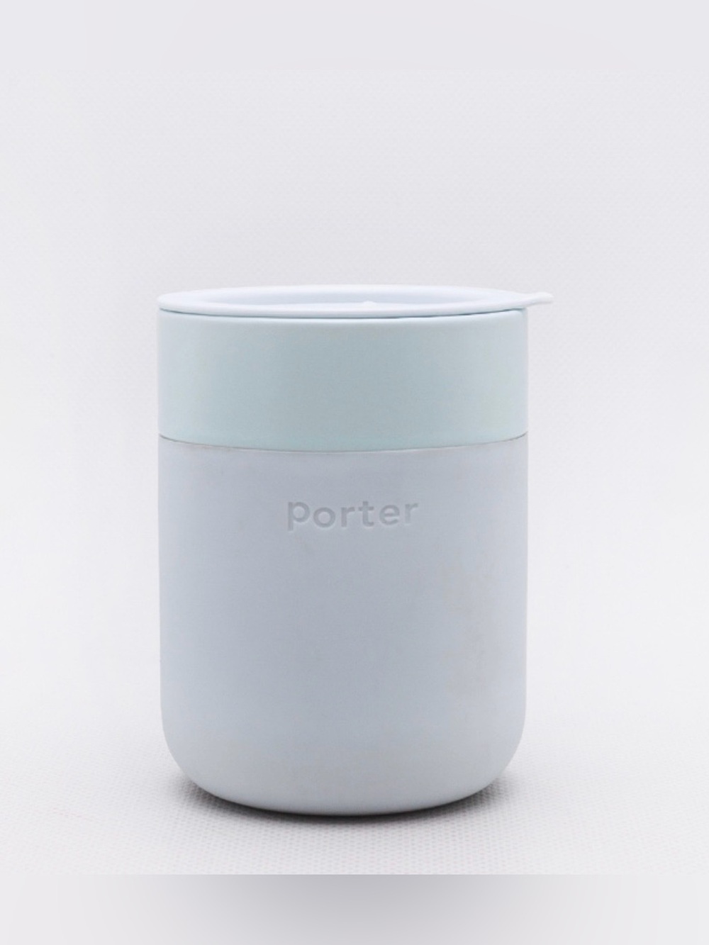 W&P Porter Light Blue Ceramic Travel Mug with Lid